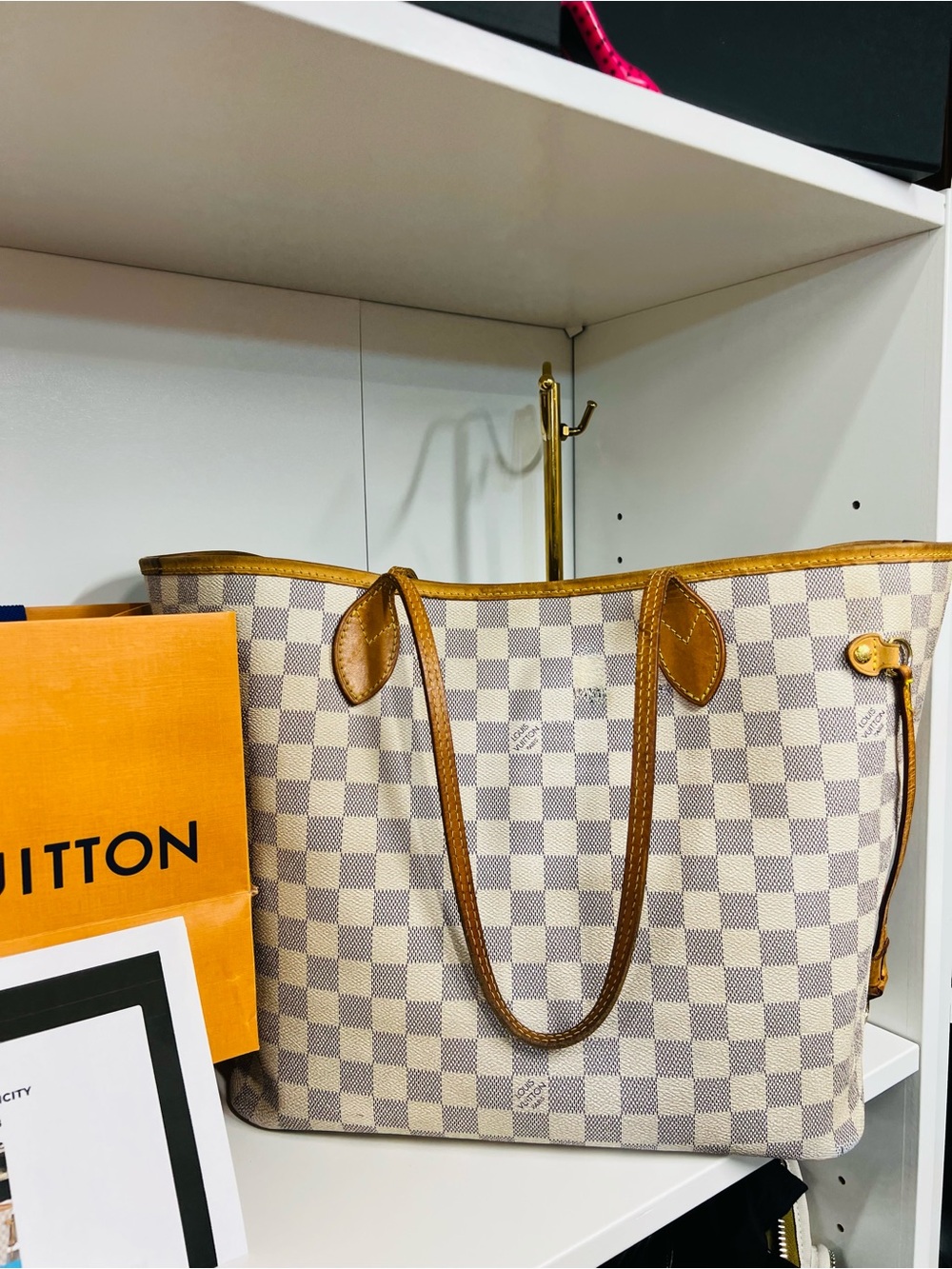 🔥🔥 Louis Vuitton Damier Azure Neverfull bag MM - Picture 3 of 17